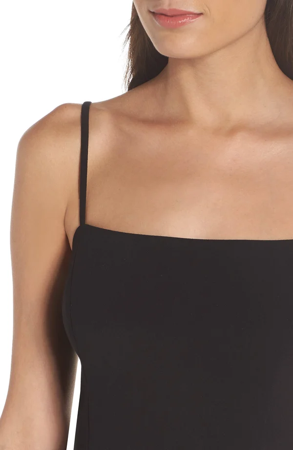 French Connection Whisper Ruffle Hem Sheath Dress - Black 12