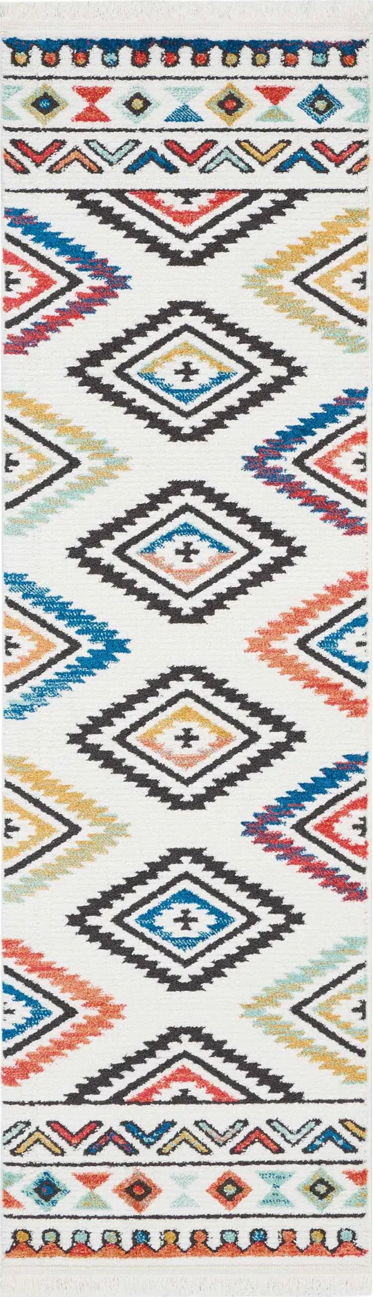 Nourison Navajo NAV06 2&2x22 x 7&9x22 Runner White Area Rug