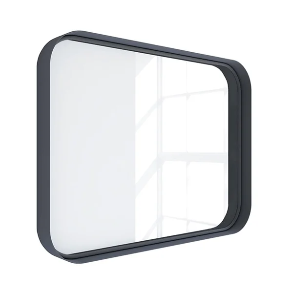 Kende Squared Mirror Black, 32 x 24 in, Metal Squared Wall Mirror