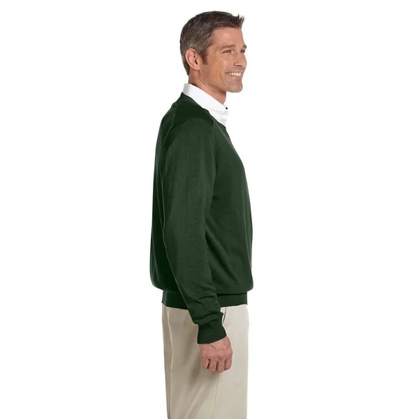 Devon & Jones Men's Cotton Long-Sleeve V-Neck Sweater Black 4XL