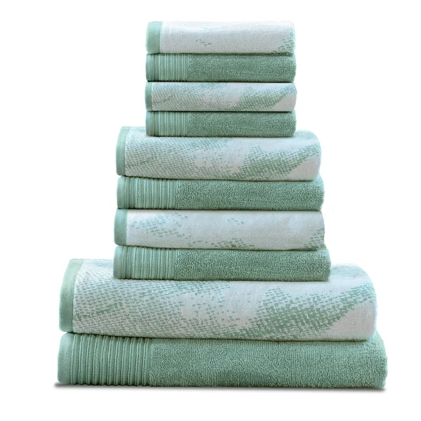 Superior Super Soft - Luxurious 100% Cotton Marble Effect 10-Piece Towel Set