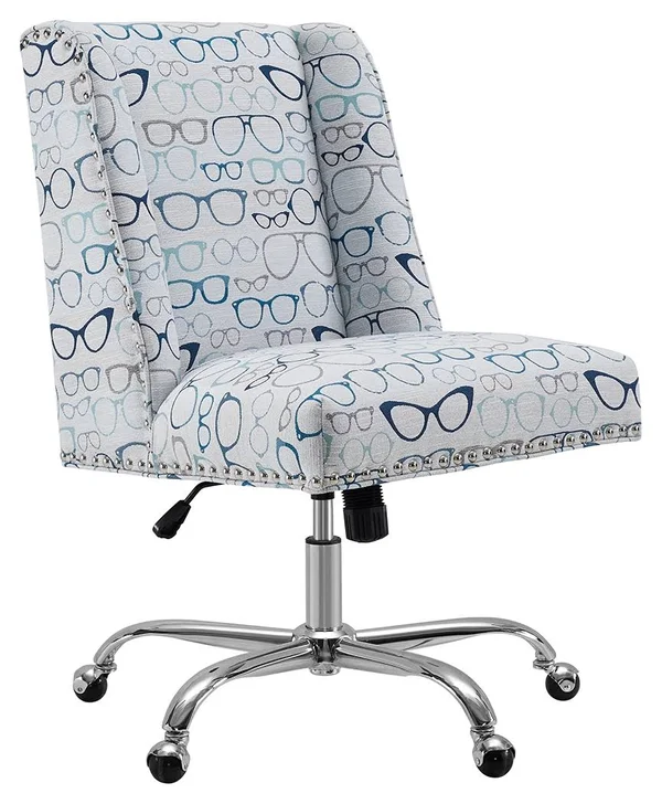 Dobby Glasses Office Chair, White by Ashley HomeStore