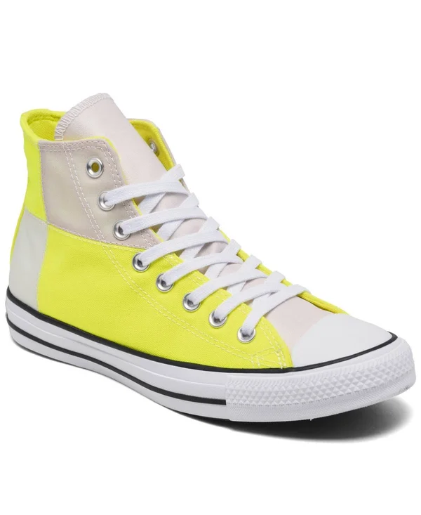 Converse All Star UV High Top - Mens Casual Basketball Shoes - Lemon Venom/White/Multi - Size 8.5