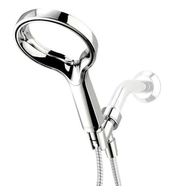 Methven AIO 1-Spray 6 in. Single Wall Mount Handheld Shower Head in Chrome, Grey AOHSCPUS