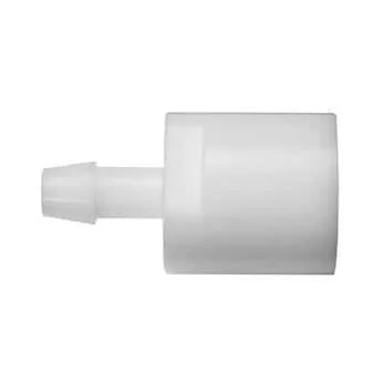 Fitting - PTFE, Straight, Hose Barb to Threaded Adapter, 3/8x22 NPT(F) x 1/4x22 ID F-FH0302