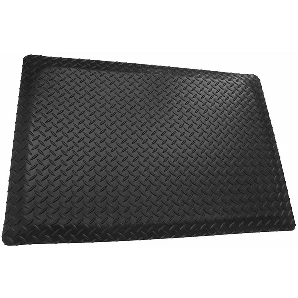 Rhino Anti-Fatigue Mats Black 3 ft. x 10 ft. x 9/16 in. Diamond Plate Anti-Fatigue Mat