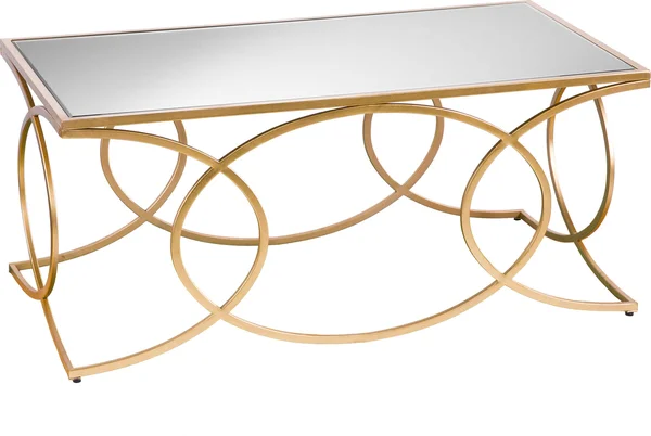 Southern Enterprises Denise Geometric Cocktail Table Gold