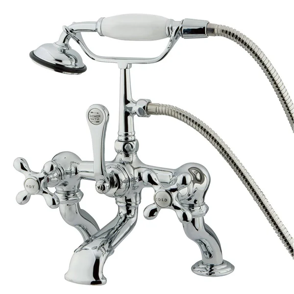 Kingston Brass CC415T5 Vintage 7x22 Deck Mount Tub Filler with Hand Shower, Oil Rubbed Bronze