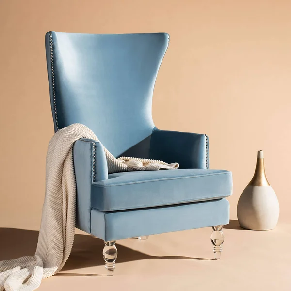 Safavieh Geode Modern Wingback Chair - Light Blue