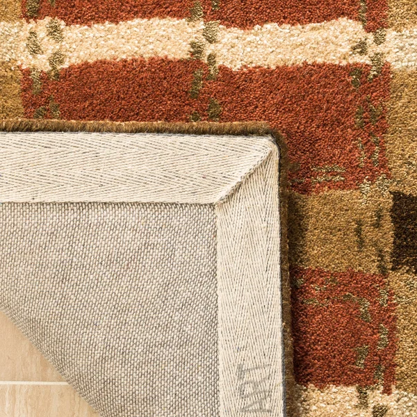 Safavieh 5& x 8& Martha Stewart Colorweave Plaid October Leaf Re Rug