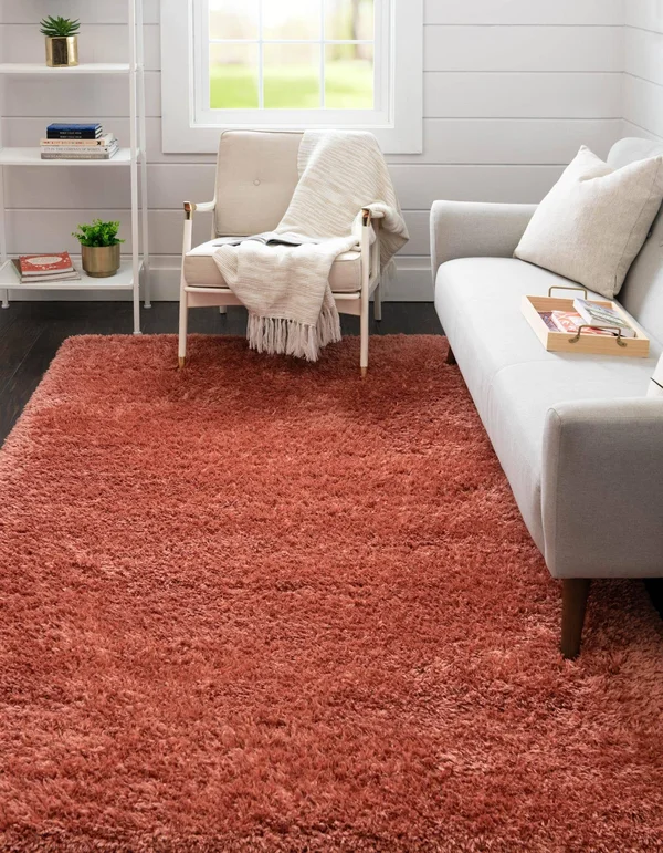 Infinity Shag Vintage Rose 8x11 Area Rug