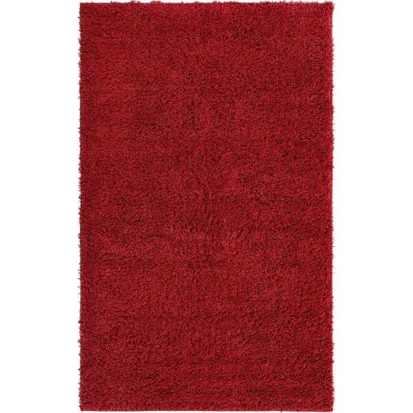 Unique Loom Everyday Solid Shag Area Rug - Green - 5& 0 x 8& 0