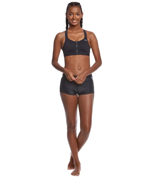 Under Armour Women's Eclipse High Impact Front Zip Sports Bra, Black, 36A