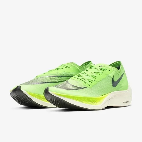 Nike Mens ZoomX Vaporfly Next% Racing Flats - Electric Green/Black/Guava Ice - Size 9.0
