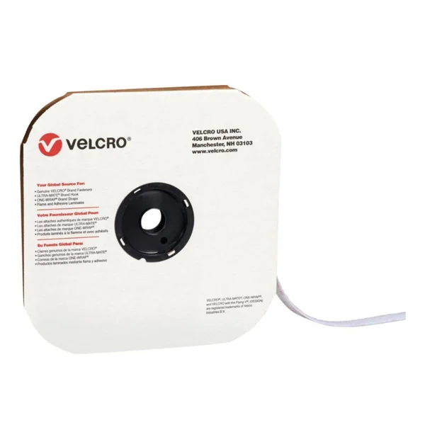 Velcro Brand Tape Roll - Loop, 5/8x22 x 75&, White