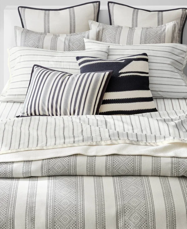 Lauren Ralph Lauren Taylor Comforter Set - Cream/Charcoal - Full/Queen