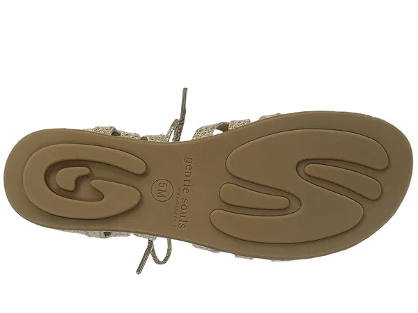 Gentle Souls Women's Break My Heart 3 Gladiator Sandal, Gold