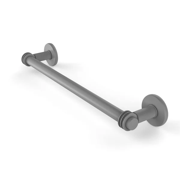 Allied Brass Continental Collection Towel Bar with Dotted Detail - Matte Gray - 24 inch
