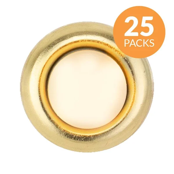 Newhouse Hardware FMBL-25 Lighted Doorbell Button, 25-Pack, Brass