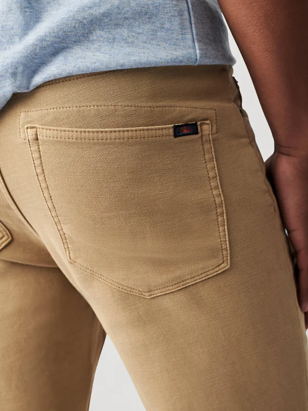 Faherty Stretch Terry 5-Pocket Pants - Size 42 in Sand at Nordstrom