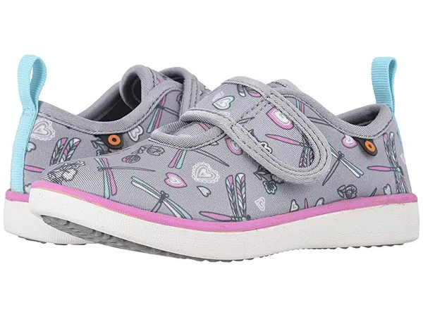 Bogs Kids& Kicker Strap Dragonfly Shoe - 11 - Light Gray Multi