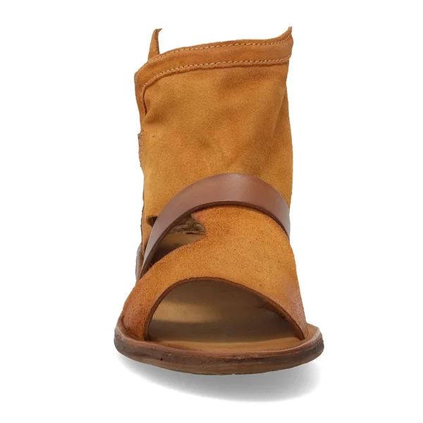 Miz Mooz Finney Suede Women's Ankle Strap Sandal Wheat Suede Size 42