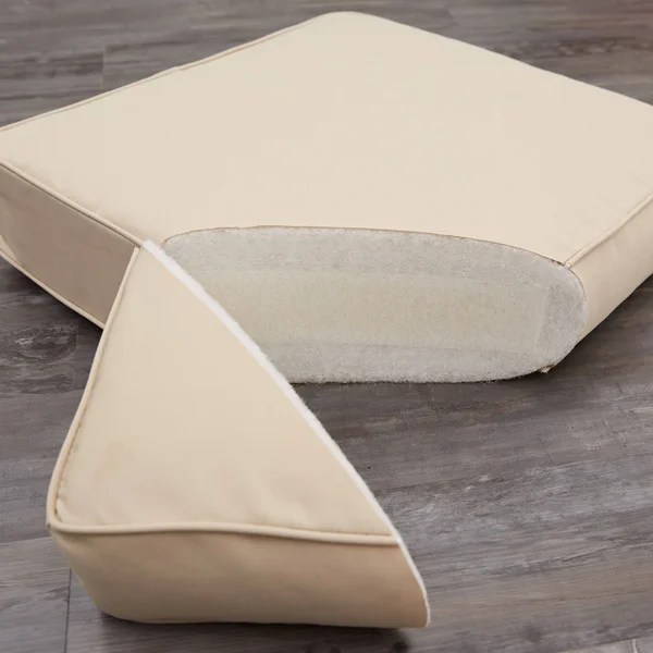 Humble and Haute Kokomo Teak Indoor/ Outdoor Ottoman Cushion Made with Sunbrella Fabric - 23.5 in W x 23 in D - Sunbrella - Spect