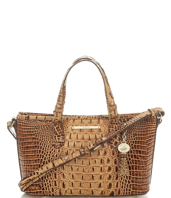 Brahmin Melbourne Collection Mini Asher Satchel Bag - Toasted Almond