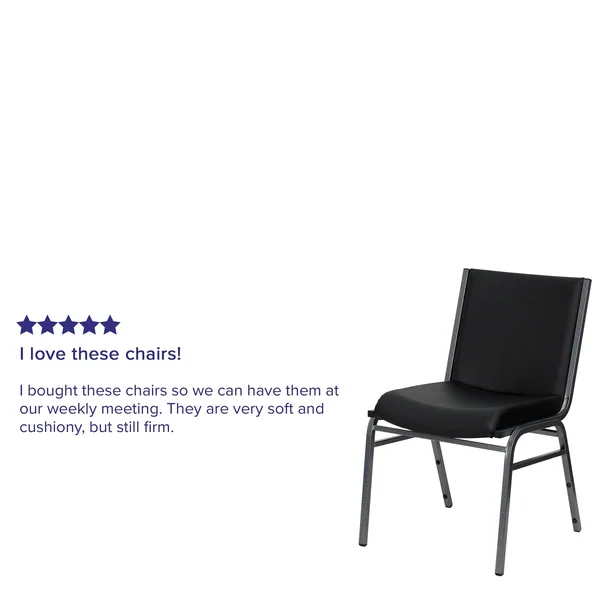 Lancaster Home Hercules Series Black Metal Stack Chair, Size: Beige