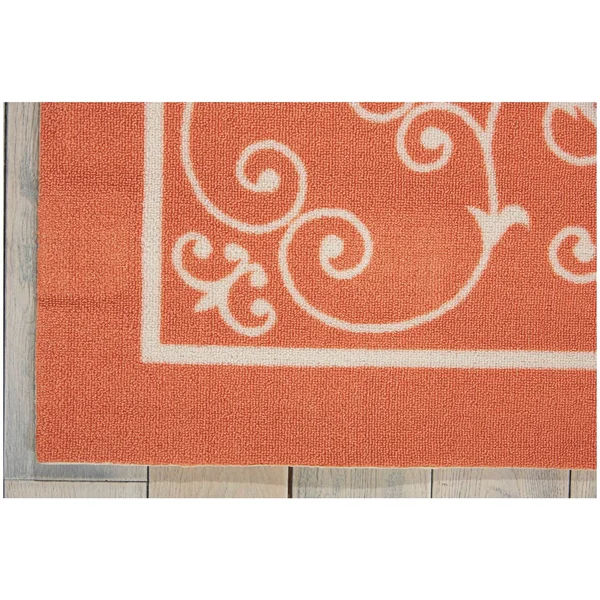 Nourison Home & Garden Area Rug - Orange, 5&3x22 x 7&5x22
