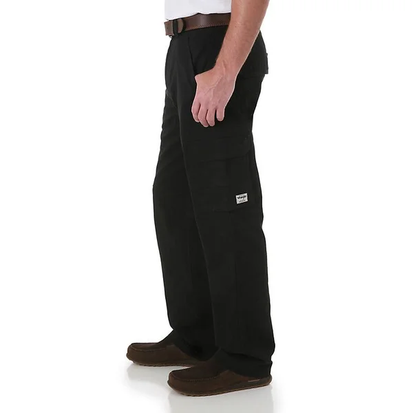 Wrangler Twill Cargo Pants - Men - Black - 30x32