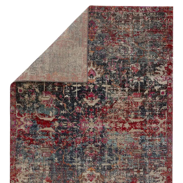 Jaipur HDC Amorette Dark Blue/Red 9 ft. 10 in. x 14 ft. Oriental Rectangle Indoor/Outdoor Area Rug