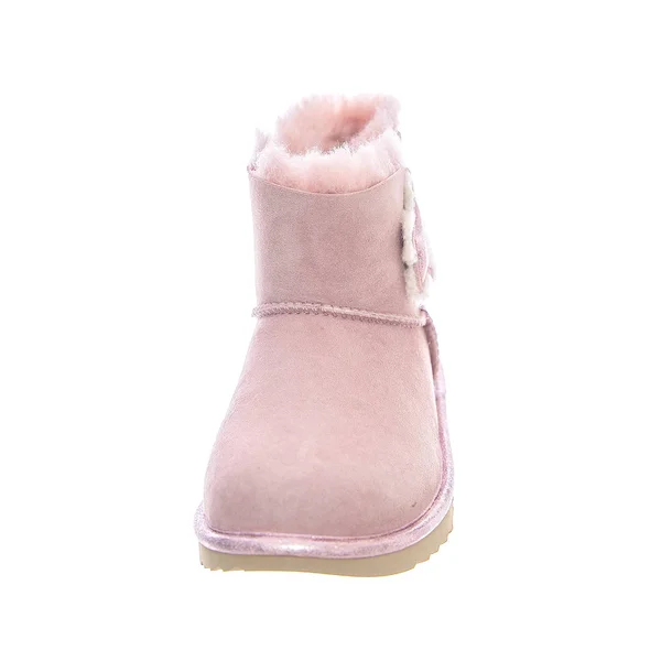 Ugg Kids Mini Bailey Button II Star (Little Kid/Big Kid) Girl's Shoes Pink Crystal : 4 Big Kid M