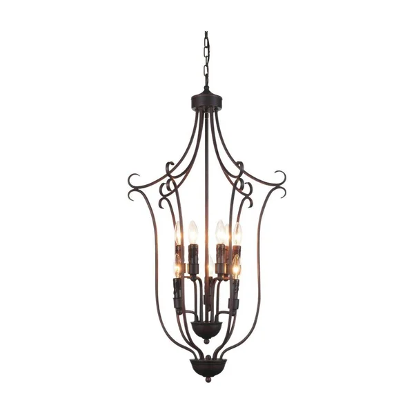 Crystallo Lighting 19 inch 9 Light Up Oil Rubbed Bronze Chandelier