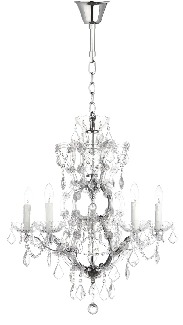Safavieh LIT1078A Elsa Chrome Crystal Chandelier