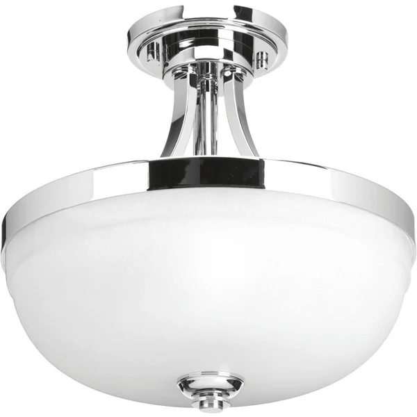 Progress Lighting P350063-015 Topsail Polished Chrome Three-Light Semi-Flush Convertible