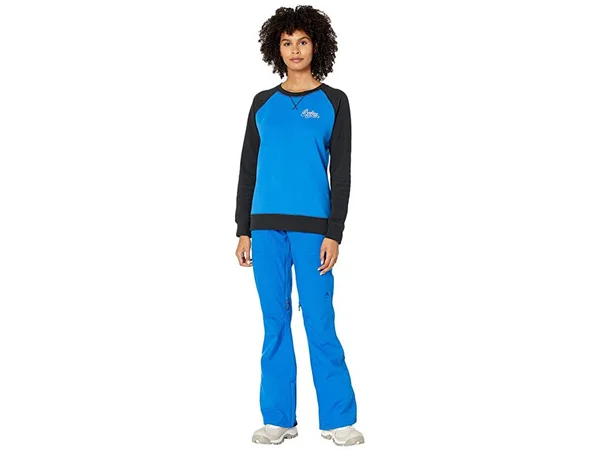 Burton Women's Keeler Crew Fleece, Lapis Blue, True Black, XL