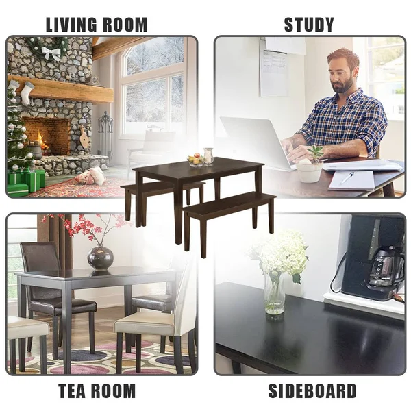 Dining Table Set Dining Table Kitchen Table and Bench for 4 Dining Room Table Set for Small Spaces Table with Chairs Home Furnit