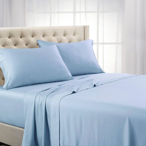 1200 Thread Count Bed Sheets Luxury 100% Cotton Queen, Taupe
