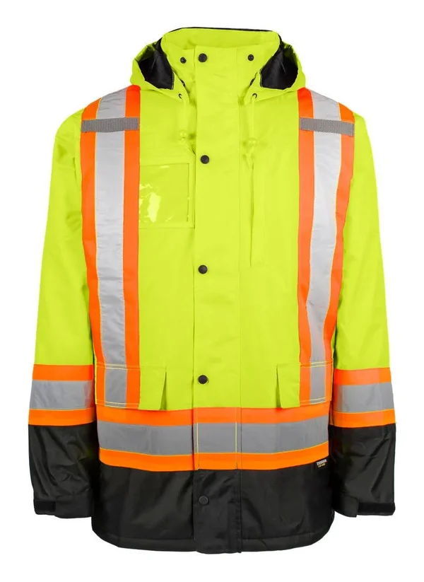 Terra Hi-Vis Lined Winter Parka, Yellow