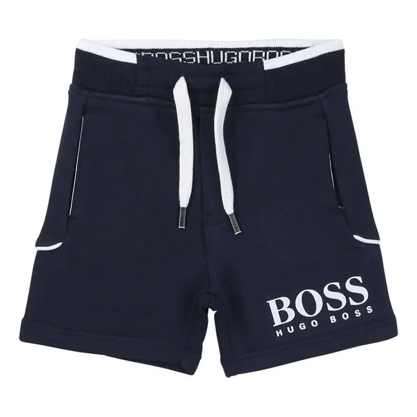 Boss KIDSWEAR Boys Navy Blue Logo Jersey Shorts