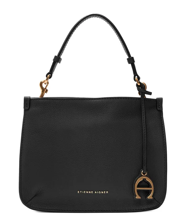 Etienne Aigner Alexandra Pebble Nappa Leather Crossbody Bag - Black