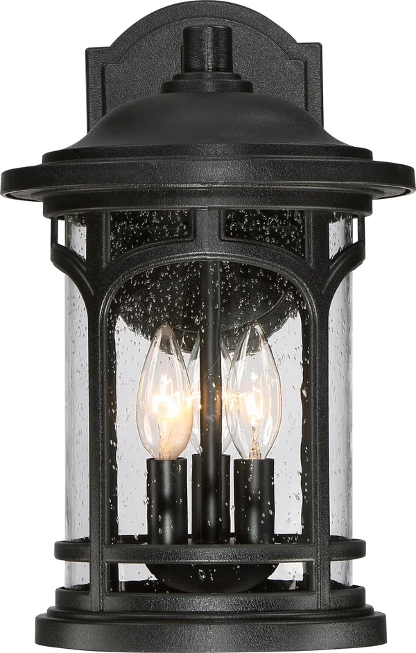 Quoizel - MBH8409K - Three Light Outdoor Wall Lantern - Marblehead - Mystic Black