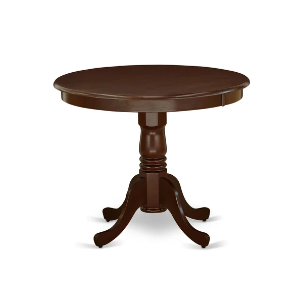 East West Furniture ANCL3-MAH-W 3PC Round 36 inch Table and 2 Double x Back Chairs