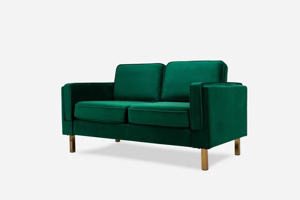 Albany Park Modern Loveseat - Cozy Apartment Sofa Olive Velvet - Gold