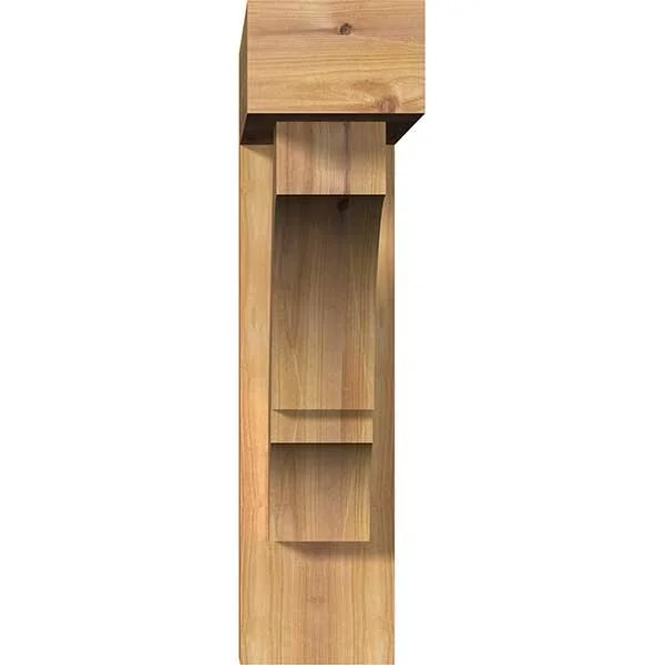 Ekena Millwork 1461941 5 1/2x22W x 22x22D x 22x22H Balboa Block Smooth Bracket w/ Offset Brace, Western Red Cedar