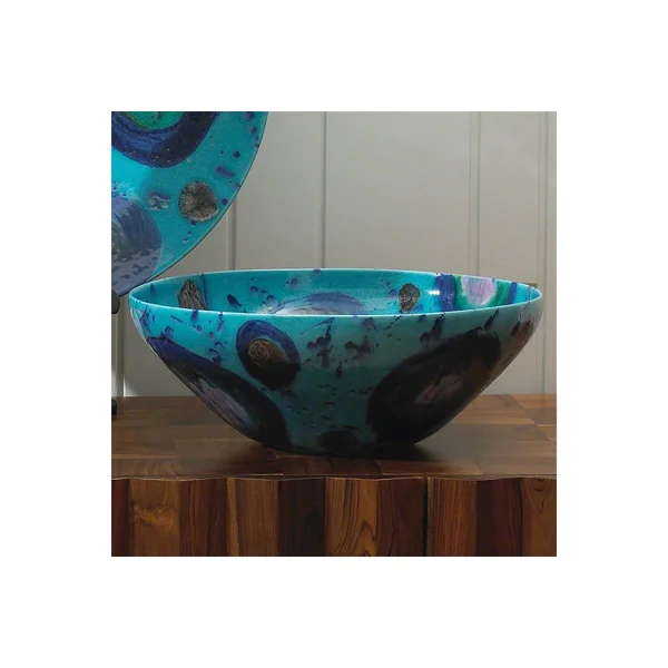 Global Views Blue Spots Bowl