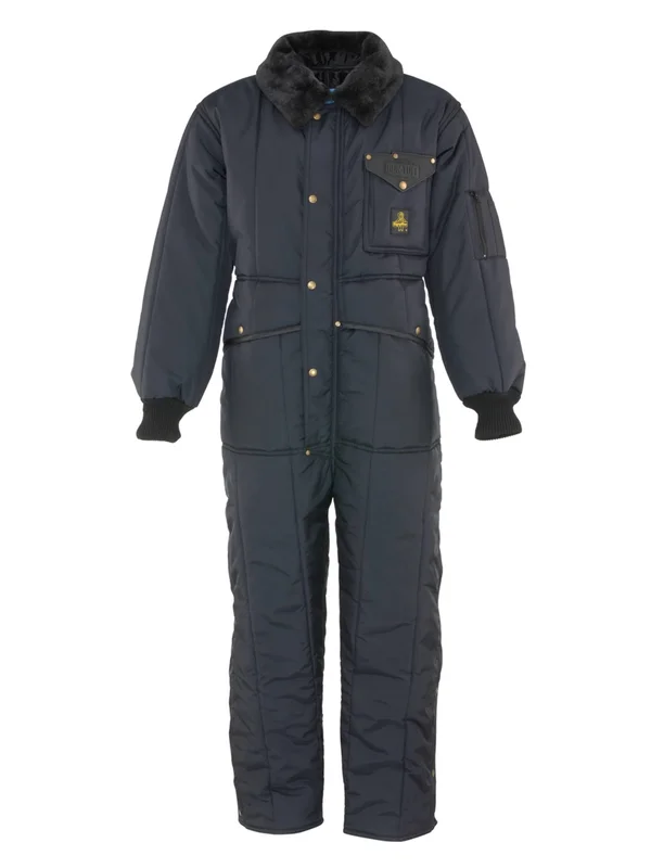 Refrigiwear Iron-Tuff Coveralls - Navy, 3XL, Short, Nylon/Fleece