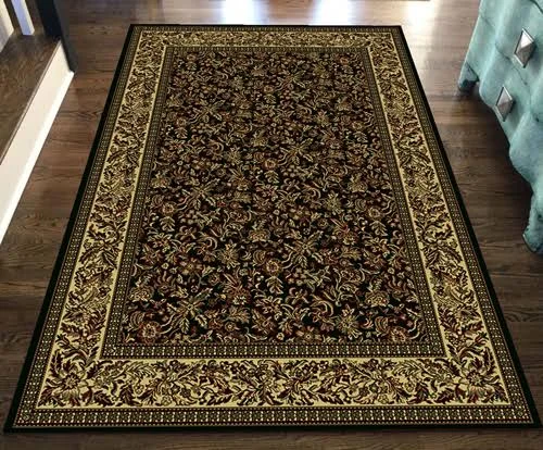 Radici Castello 1219 7&9x22 x 11&0x22 Black Area Rug