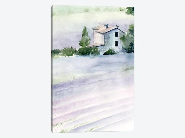 Jennifer Paxton Parker Paintings on Canvas Art - Lavender Fields II Print ( Floral & Botanical > Plants > Herbs u003